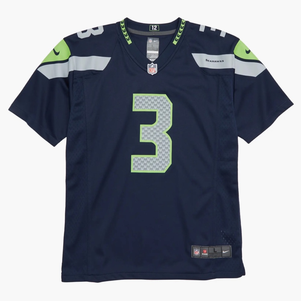 Nike - NFL Seattle Seahawks Russell Wilson Jersey - Size : XL (18-20) Big Boy